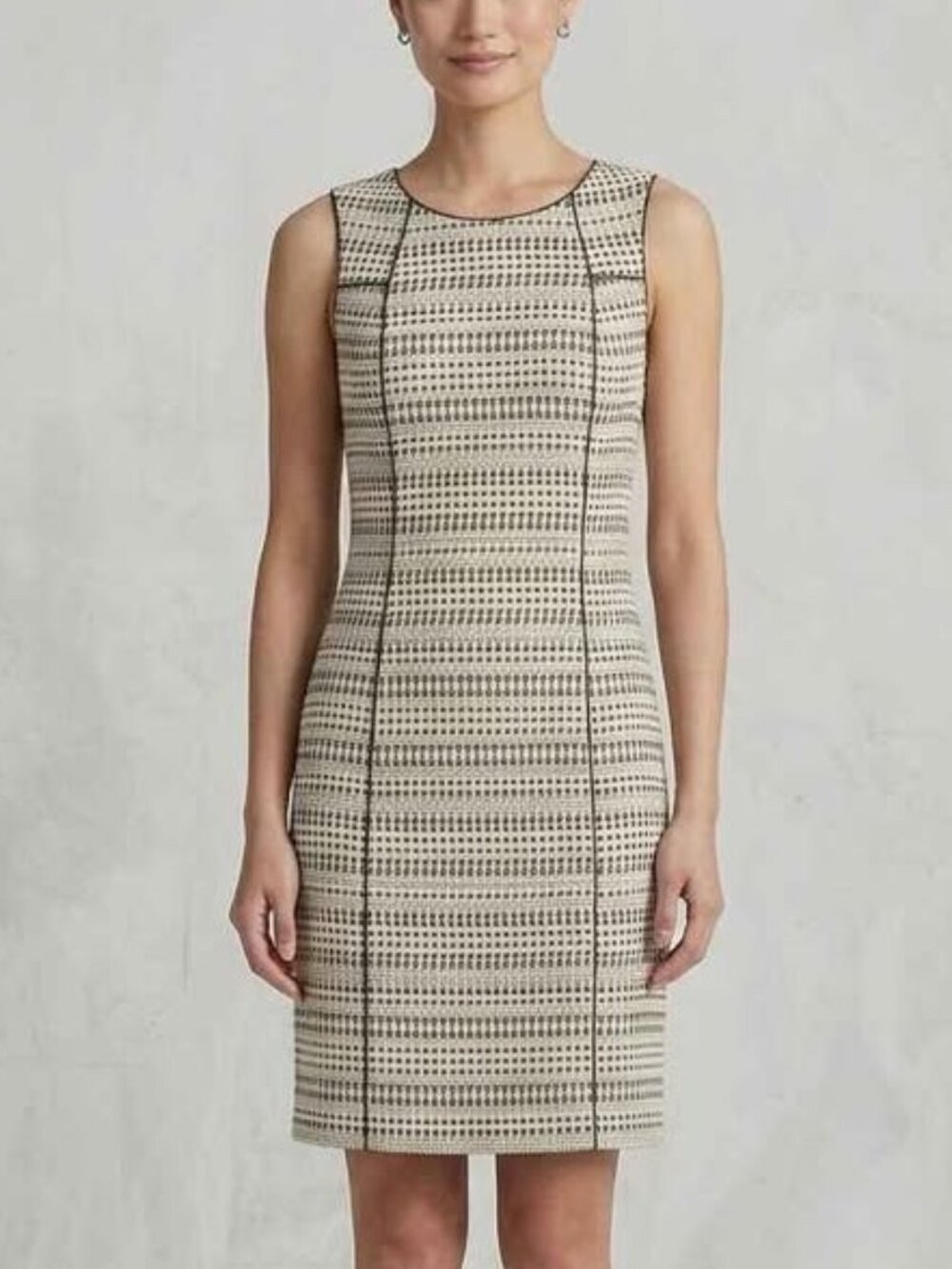 Banana Republic Heritage Textured White sleeveless Mini Sheath Dress, Sz 6, NWT